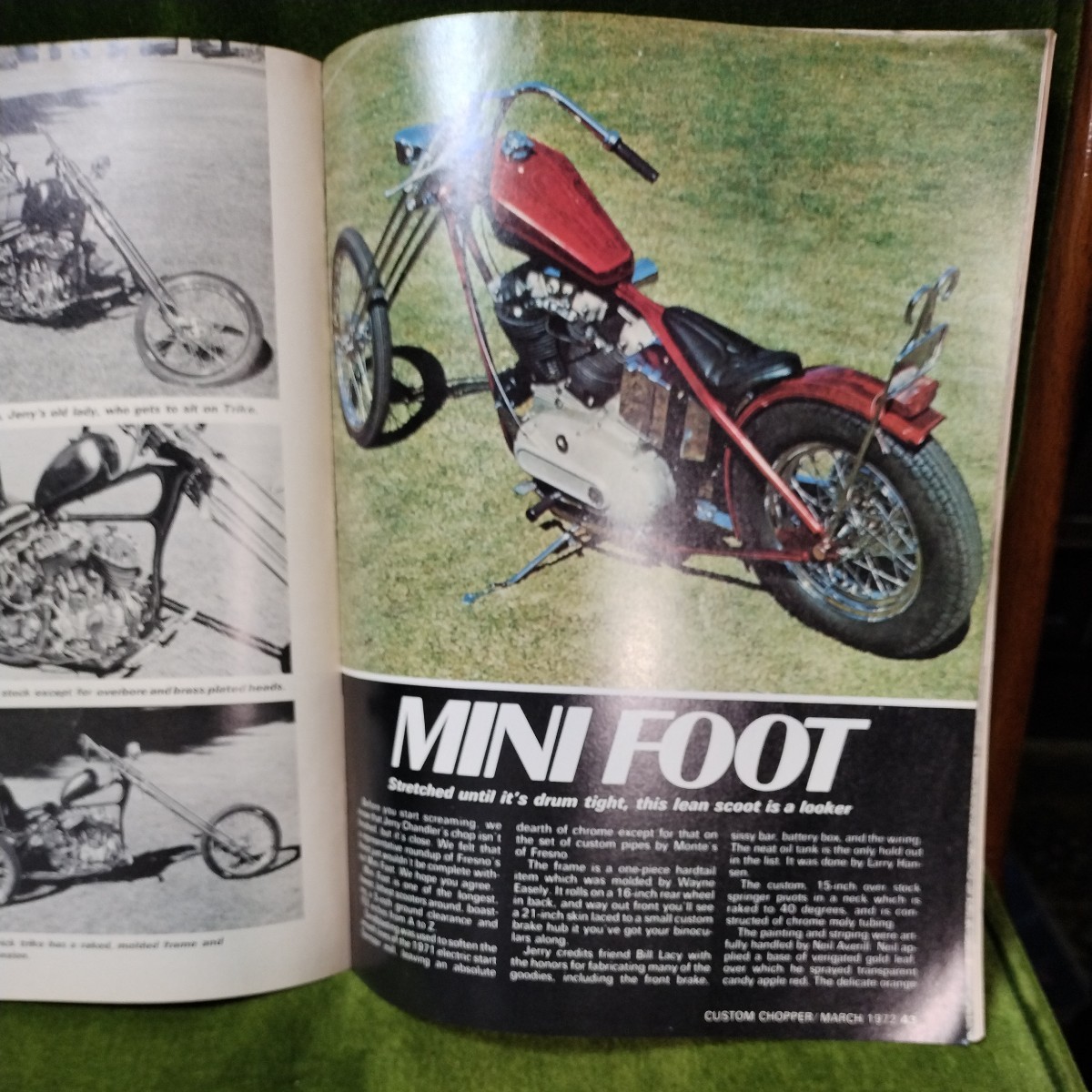 カスタムチョッパー custom chopper 1972年3月号　年式相応の痛みはあります　ハーレー トライアンフ チョッパー ハーレーダビッドソン_画像8