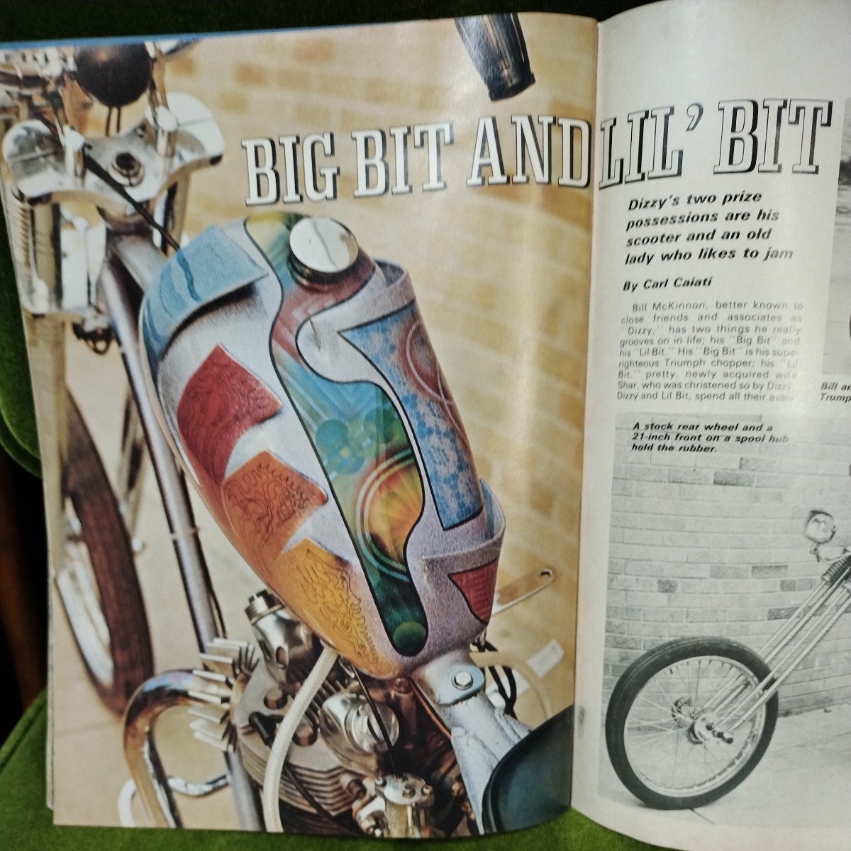 カスタムチョッパー　customchopper 1971年11月号　1972年1月2月3月号　表紙裏表紙なし　年式相応の痛みはあります　トライアンフ_画像4