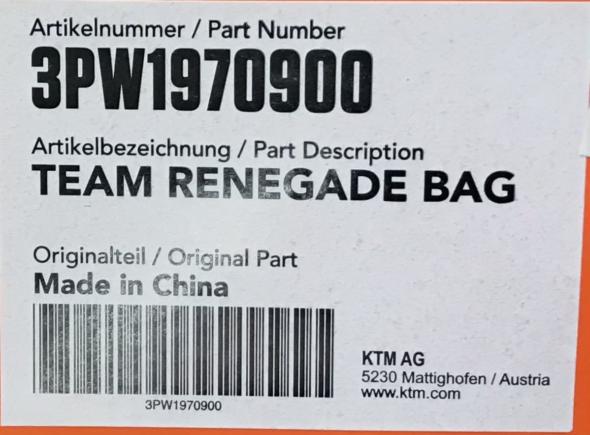 KTM チームレネゲードバッグ　ポケット数10 KTMアパレル OGIO 3PW1970900_画像10