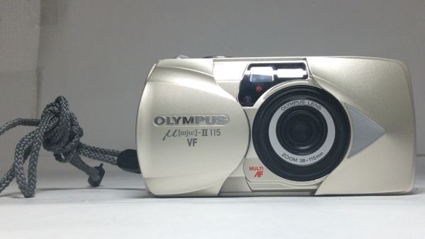 【未点検・未清掃】OLYMPUS μ【mju：】-Ⅱ 115 VF　コンパクトフィルムカメラ オリンパス AF 38-110mm ゴールド_画像2