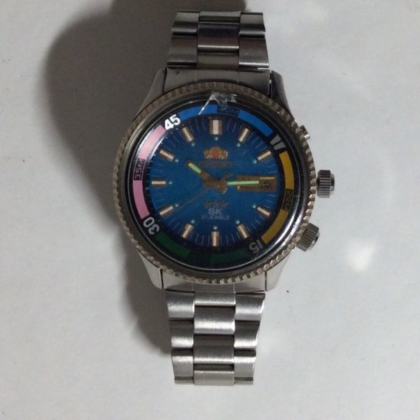 【未点検・未清掃】ORIENT オリエント SK 21JEWELS 469620-7G 自動巻 腕時計 ブルー メンズ
