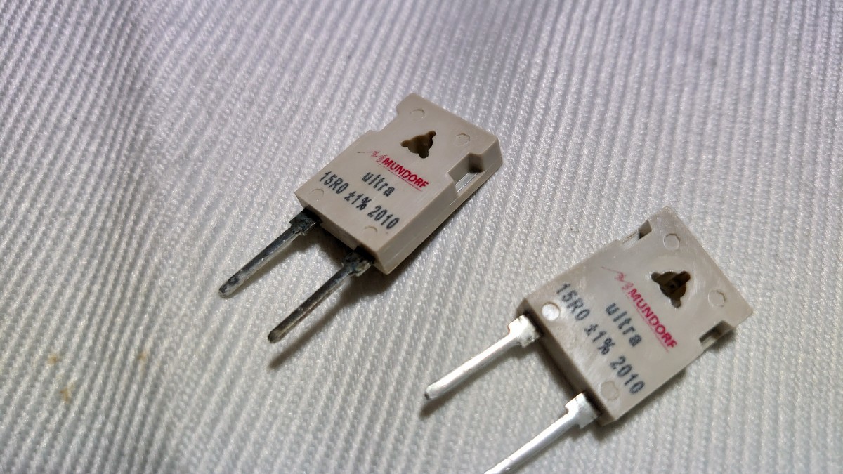 独Mundorf ムンドルフ MResist ultra Resistor 最高級金属箔抵抗 15Ωペア 別売ヒートシンク付き 未使用 お得_画像3