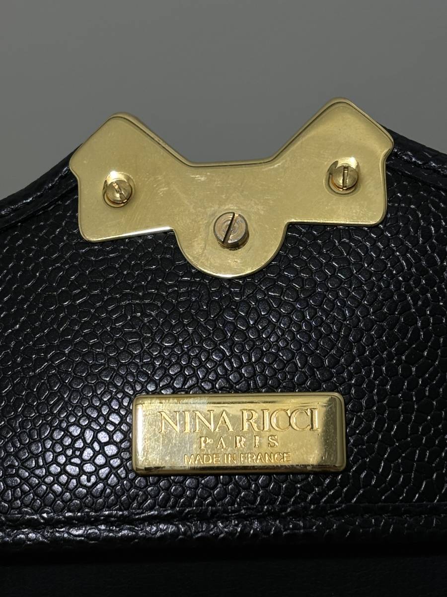 NINA RICCI】ニナリッチ フランス製 ビンテージ 2WAY レザー NINA RICCI】ニナリッチ フランス製 ビンテージ 2WAY レザー