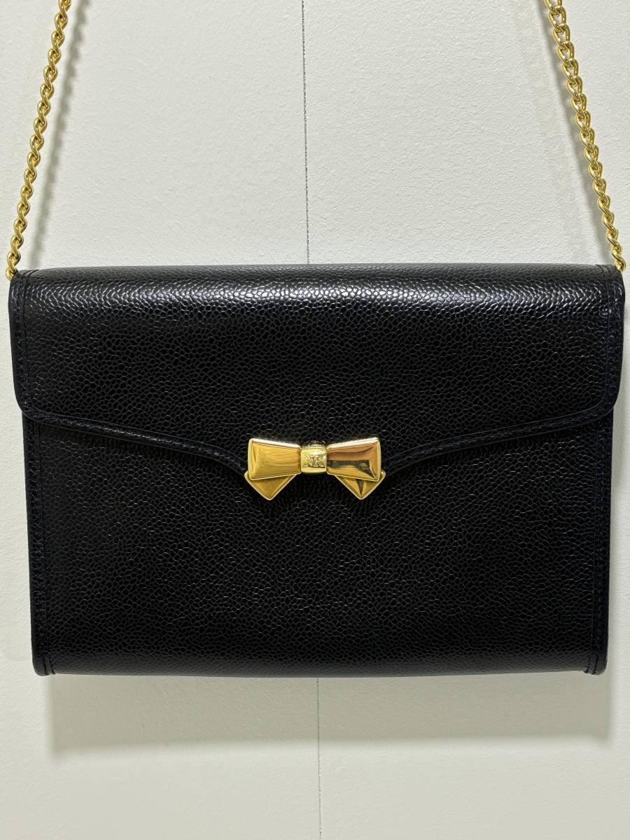 NINA RICCI】ニナリッチ フランス製 ビンテージ 2WAY レザー NINA RICCI】ニナリッチ フランス製 ビンテージ 2WAY レザー