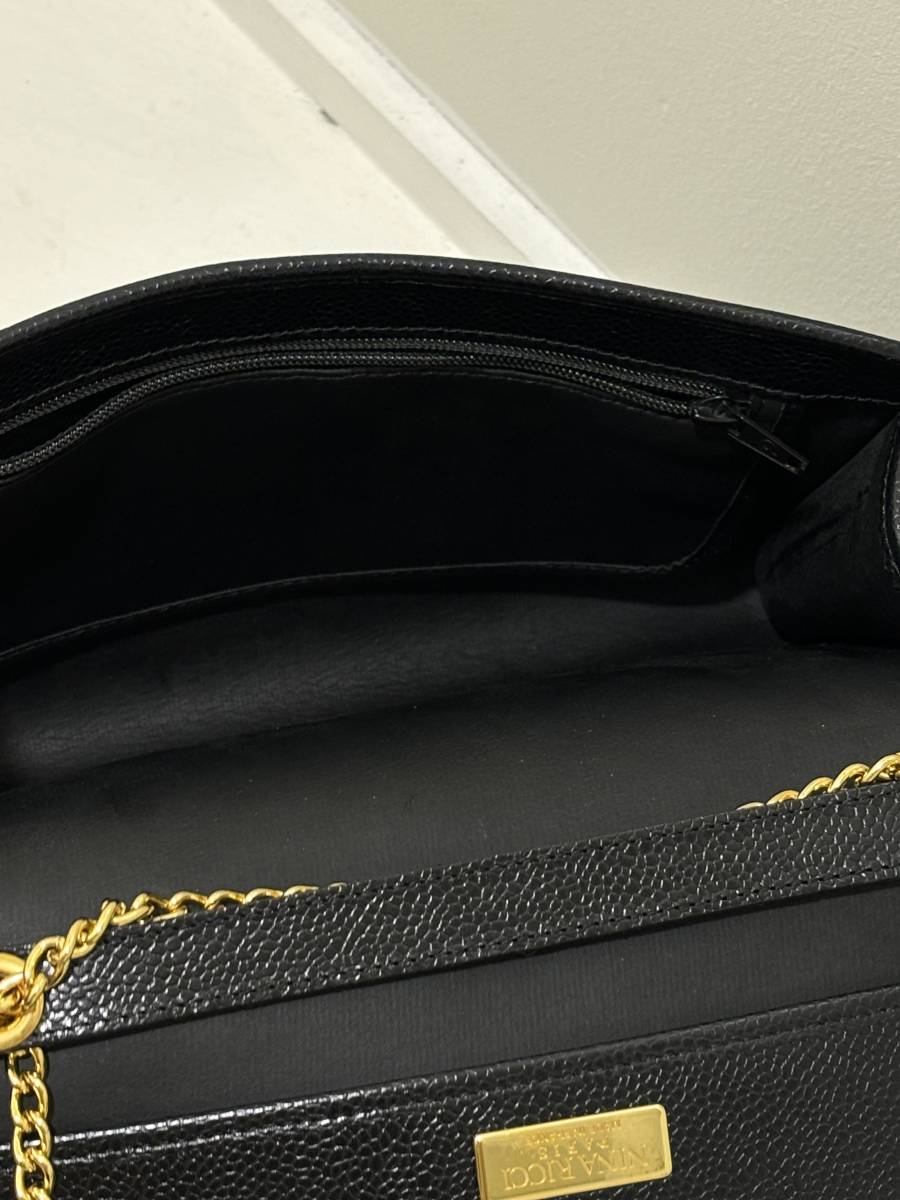 NINA RICCI】ニナリッチ フランス製 ビンテージ 2WAY レザー NINA RICCI】ニナリッチ フランス製 ビンテージ 2WAY レザー
