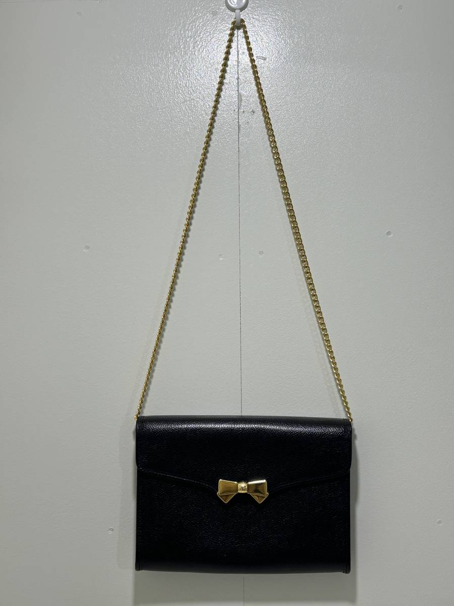 NINA RICCI】ニナリッチ フランス製 ビンテージ 2WAY レザー NINA RICCI】ニナリッチ フランス製 ビンテージ 2WAY レザー