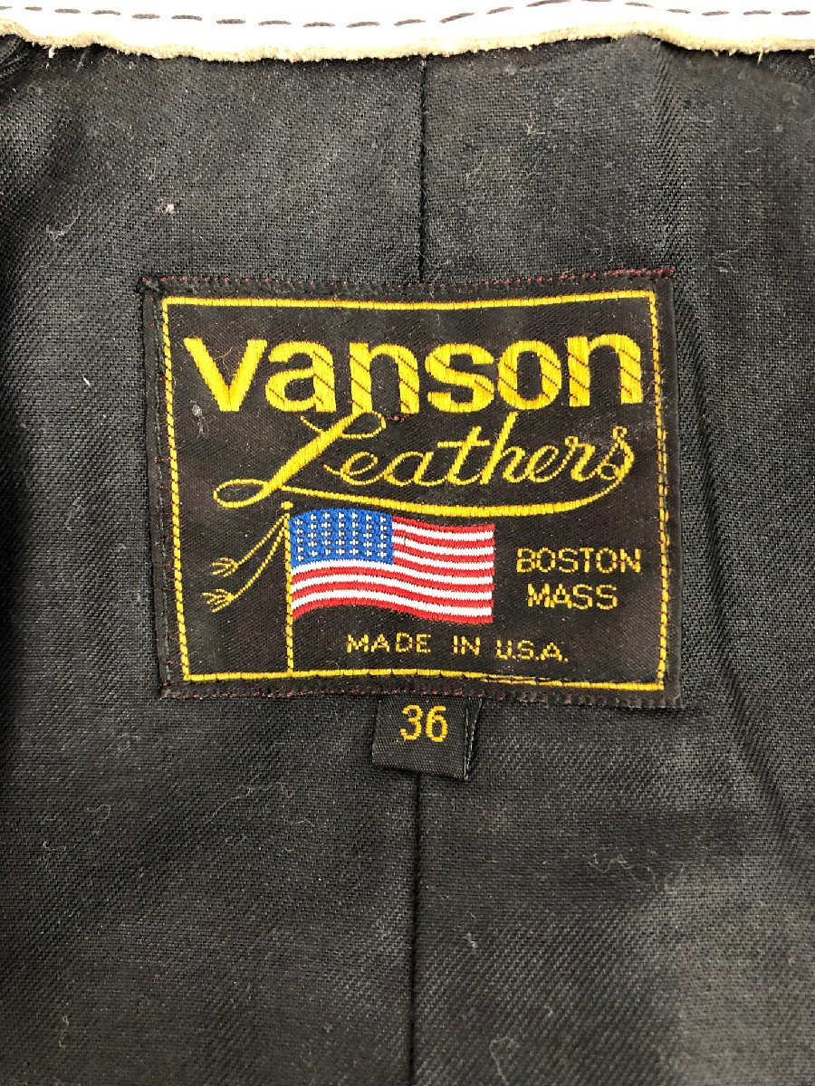 ★中古品★Vanson レザージャケット ライダースジャケット ワッペン_画像9