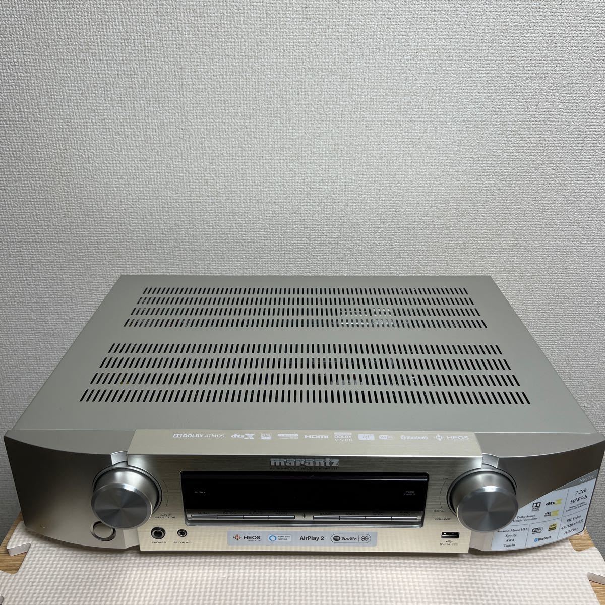 2020年製 展示品 マランツ Marantz AVアンプ シルバーゴールド NR1711FN ハイレゾ対応 /Bluetooth対応 /Wi-Fi対応 /ワイドFM対応 /5.1.2ch_画像2