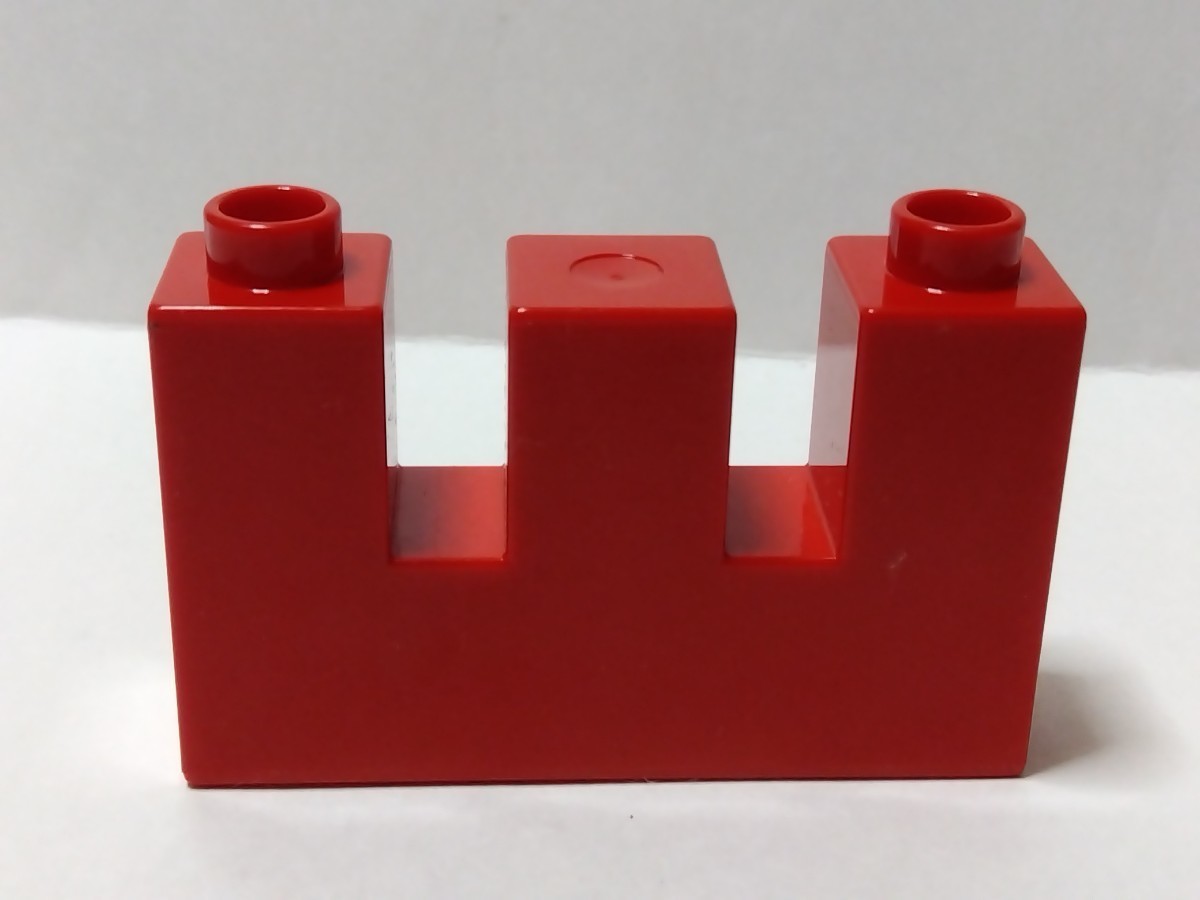 レゴデュプロ 　1×4×2 　スリット入りブリック　凸凹　赤　レッド_画像3