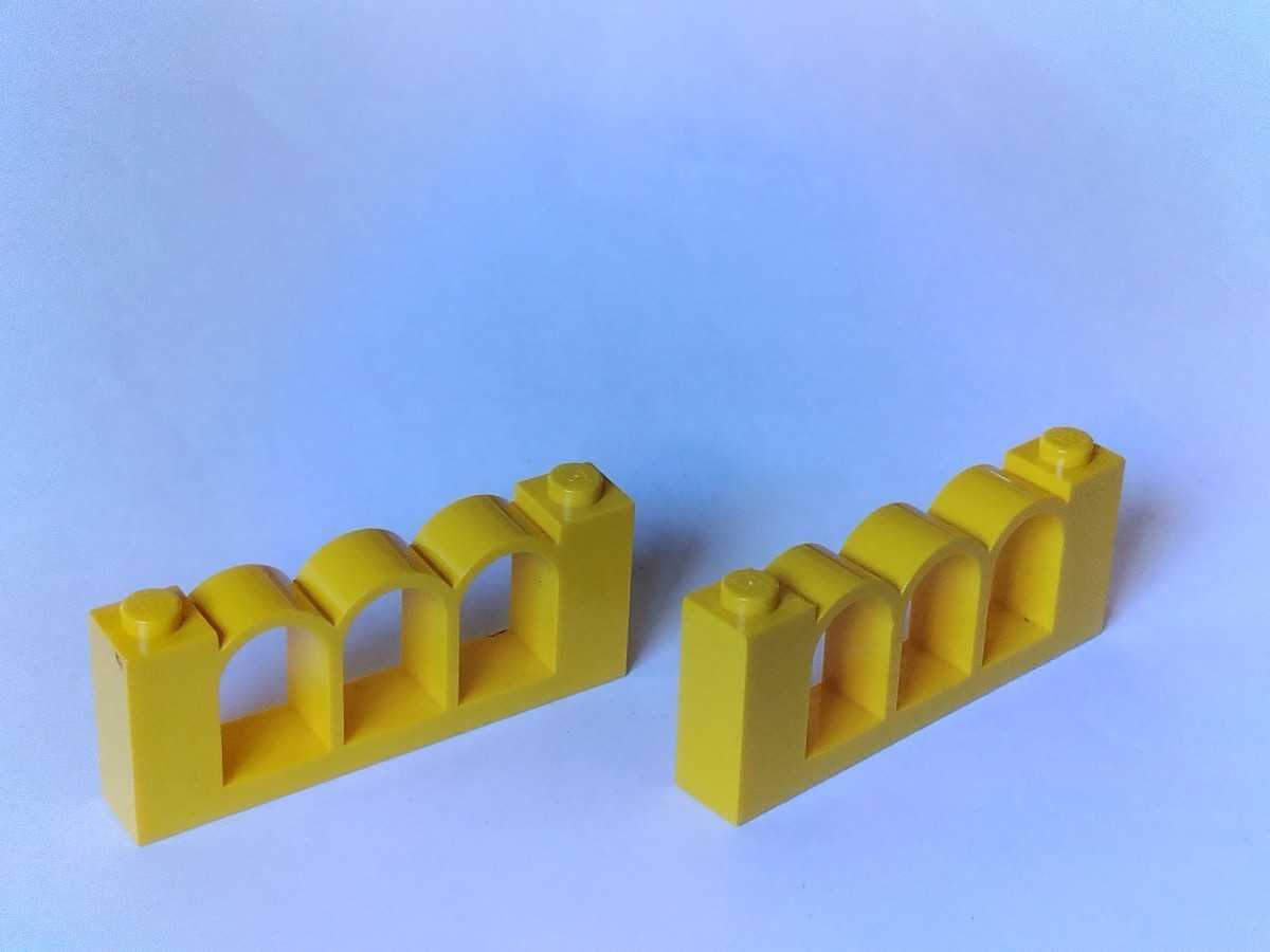 レゴ LEGO フェンス 2個セット 黄色 パーツ 特殊ブロック  の画像1