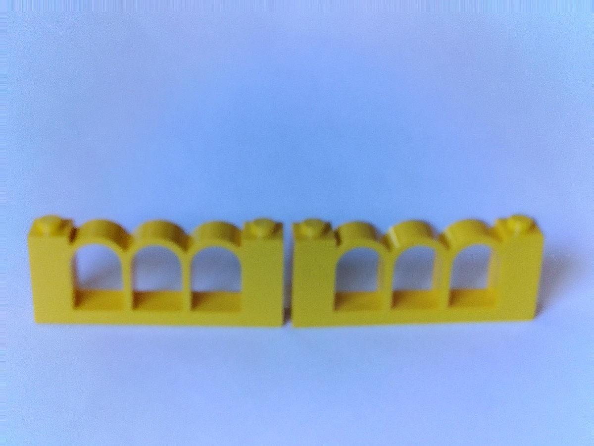 レゴ LEGO フェンス 2個セット 黄色 パーツ 特殊ブロック  の画像2