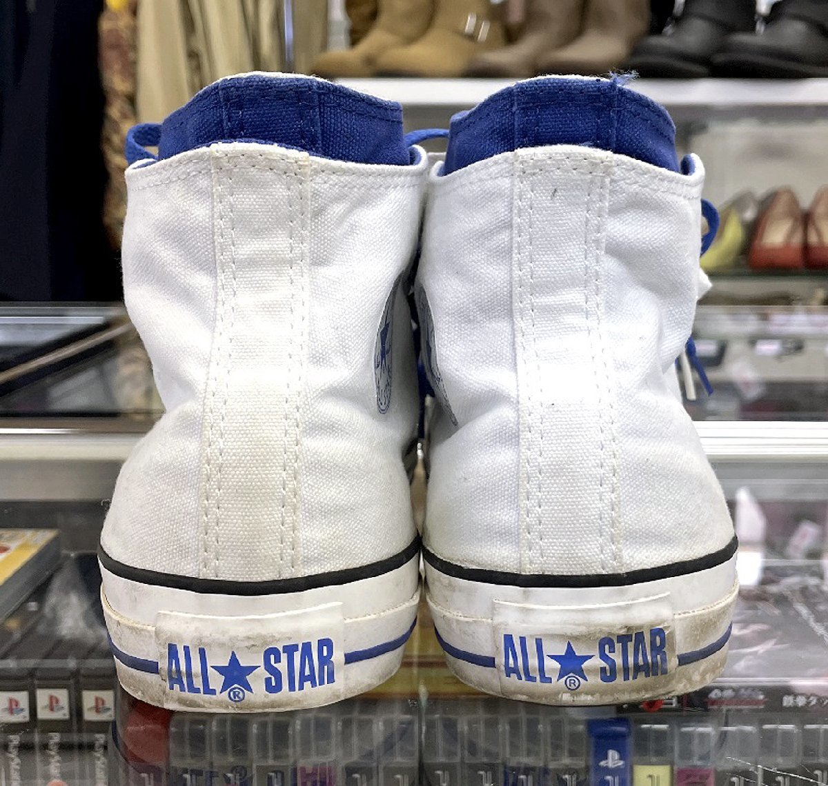 CONVERSE ALL STAR DOUBLE UPPER HI ホワイト×ブルー 26.5cm スニーカー コンバース オールスター ダブルアッパー ハイカットの画像5