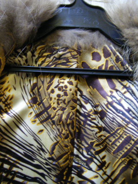 ３て６４◆貴重品 ベスト キャット ファー 毛皮 リアルファー 山猫 ヤマネコ 豹柄 スペイン製_画像9