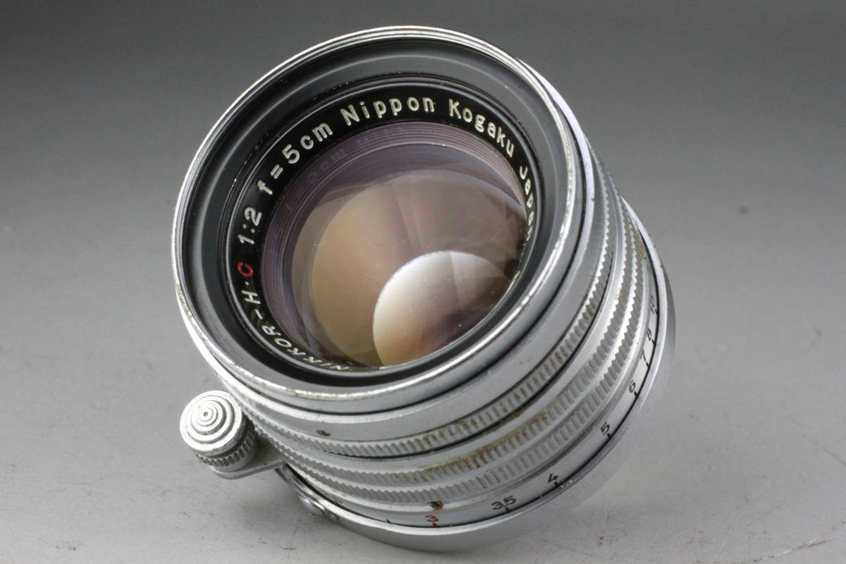 実写テスト済み Nikon NIKKOR-H.C 5cm F2 単焦点 標準レンズ ライカ L39 Lマウント #342_画像1