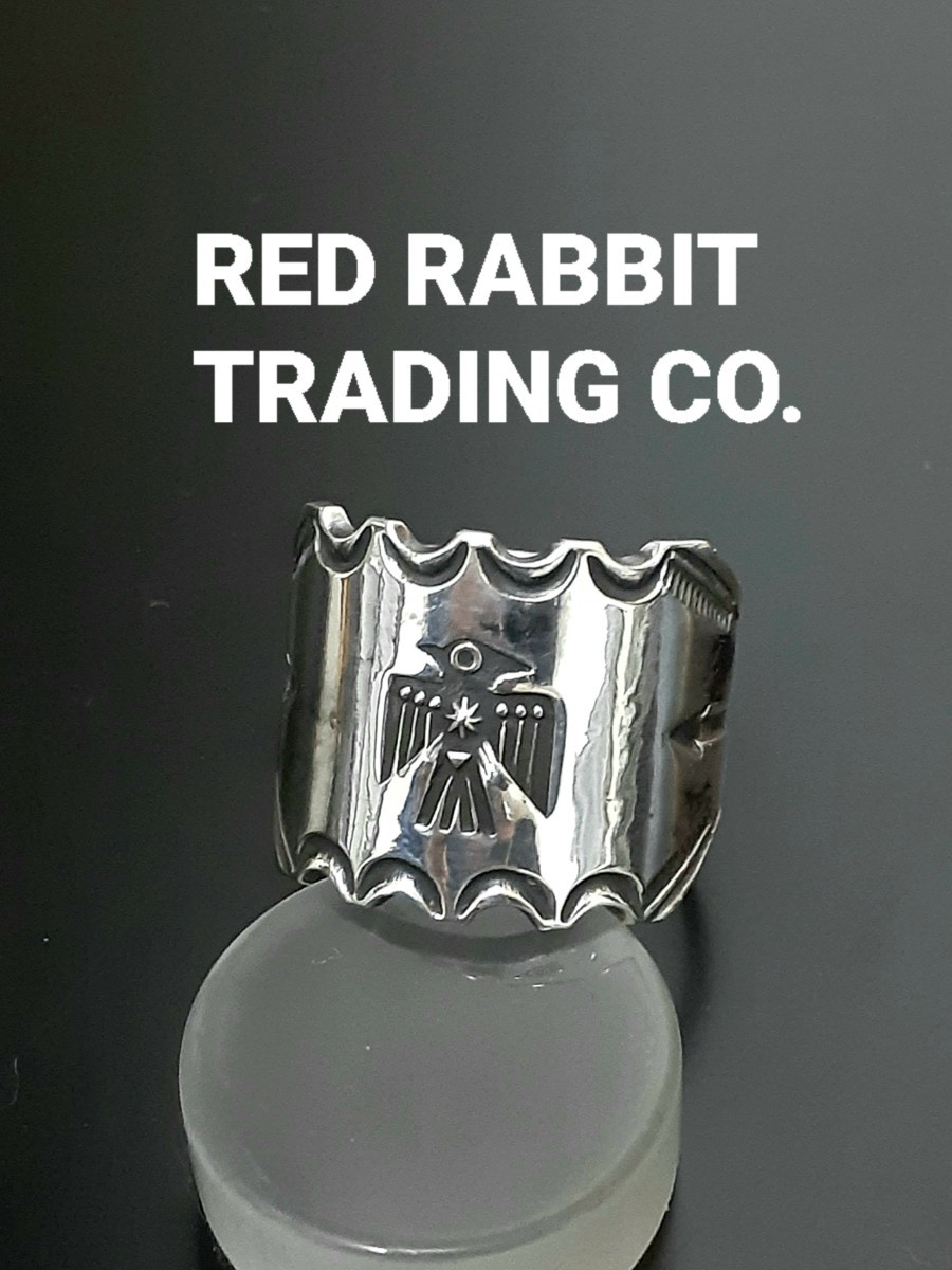 定価3.3万 美品 RED RABBIT TRADING CO. レッドラビットトレーディング サンダーバード インディアンジュエリー ナバホ NAVAJO 風