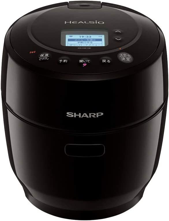 ■未使用展示品■シャープ SHARP KN-HW10E-B [水なし自動調理鍋 HEALSIO（ヘルシオ） ホットクック 1.0L ブラック系]