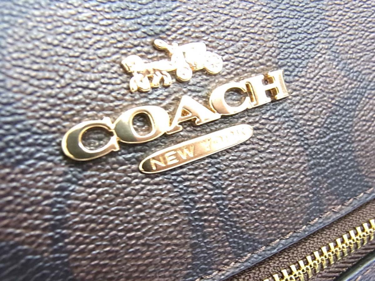 未使用品☆COACH コーチ レザー使い ワンショルダーバッグ 斜め掛け レディース 鞄 シグネチャー ローワン ファイル バッグ_画像3