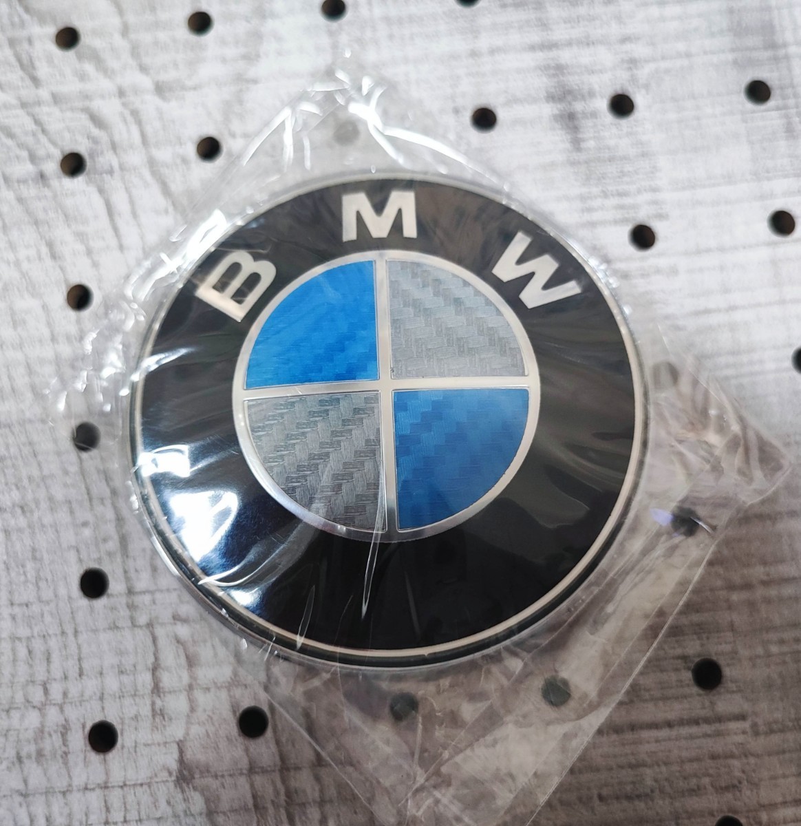 BMW リアエンブレム 74mm【ブルー×シルバーカーボン】MPerformance MSport MPower_画像4