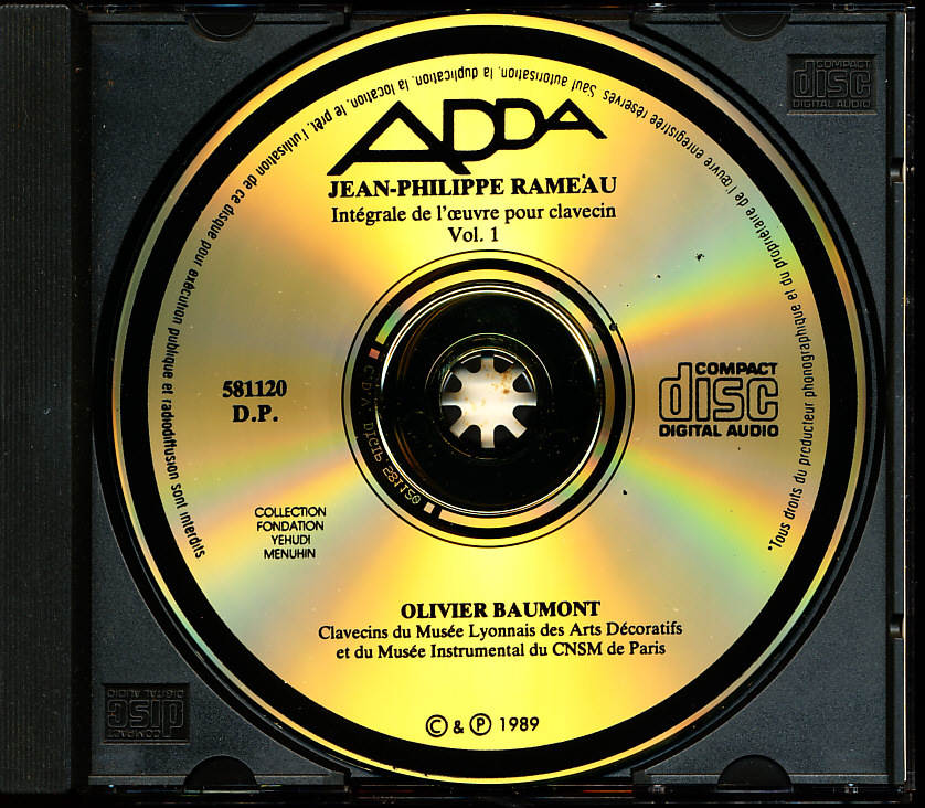 ADDA初期盤 オリヴィエ・ボーモン - ラモー：クラヴサン曲集　※再生不良トラックあり　4枚同梱可能　b2Dn_画像3