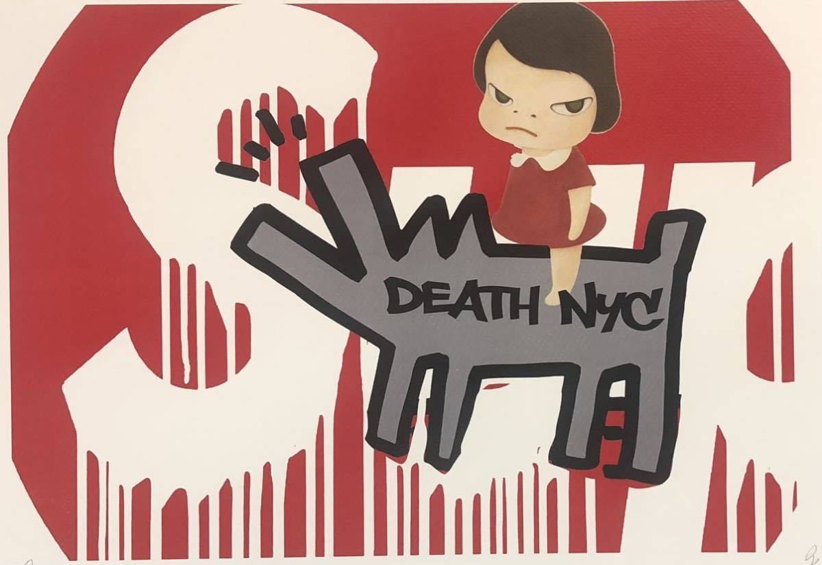 DEATH NYC アートポスター 世界限定100枚 奈良美智 NARAYOSHITOMO ロッタちゃん キースヘリング ポップアート シュプリーム 現代アート Bow_画像4