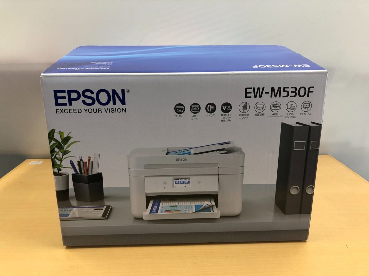 ●EPSON EW-M530F●A4インクジェットFAX複合機 (プリント/コピー/スキャナ/ファクス)●新品・純正セットアップインク付属・メーカー保証付_画像1