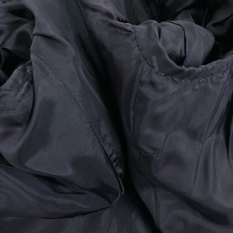 【高級艶】エンポリオアルマーニ テーラードジャケット　ストライプ　濃紺　イタリア製　46_画像8