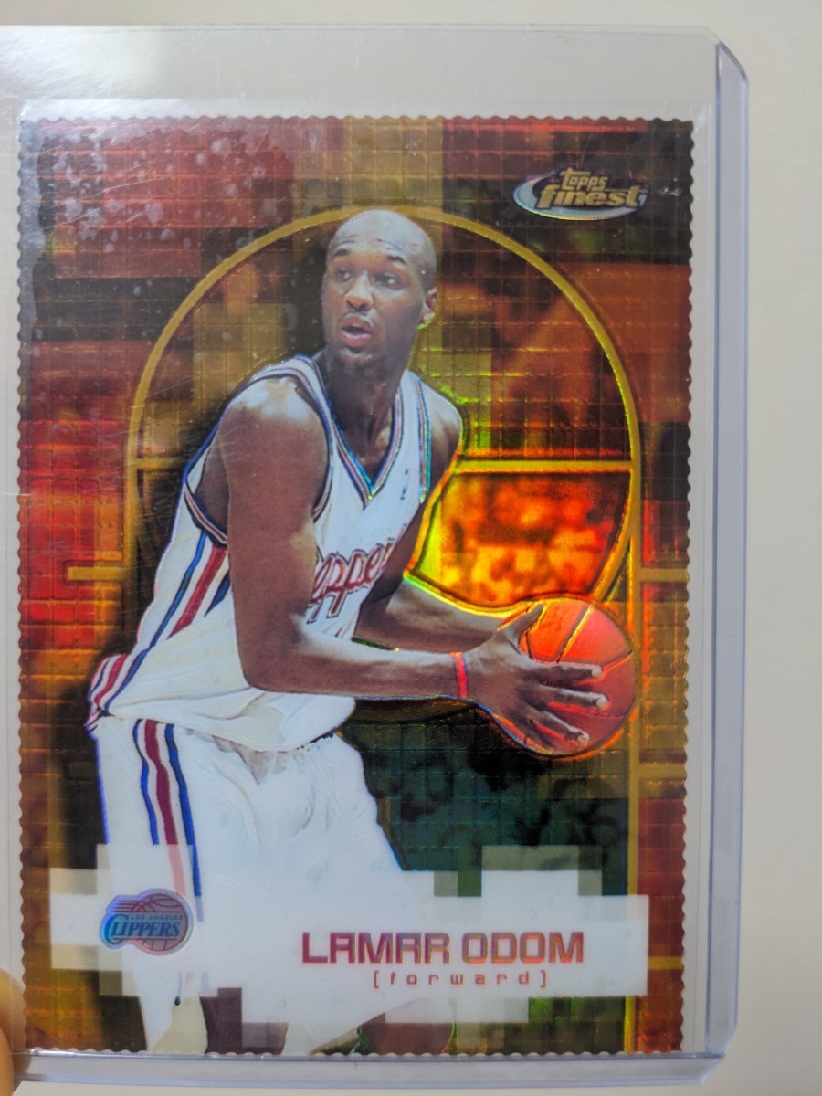 nba topps finest gold refractor lamar odom ラマー・オドム card clippers los angels_画像1