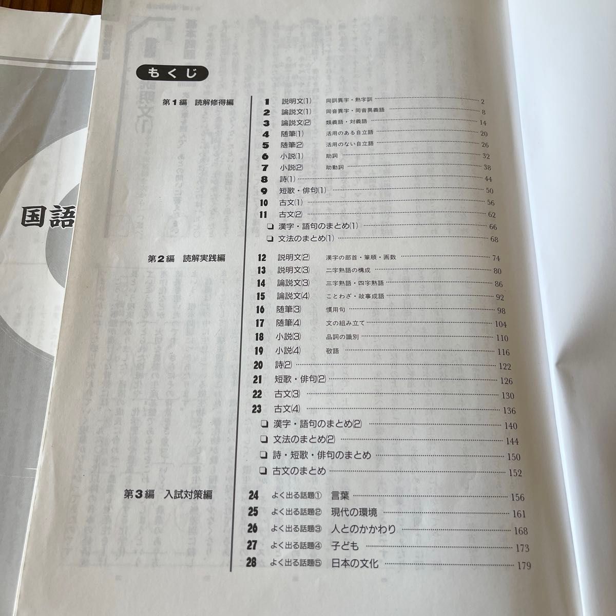 高校入試　中学国語　問題集