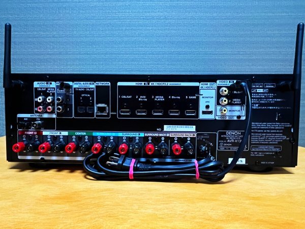 ◆◇■ DENON AVアンプ AVR-X1300W ⑤ 動作・極美品 リモコン付 ■◇◆_背面