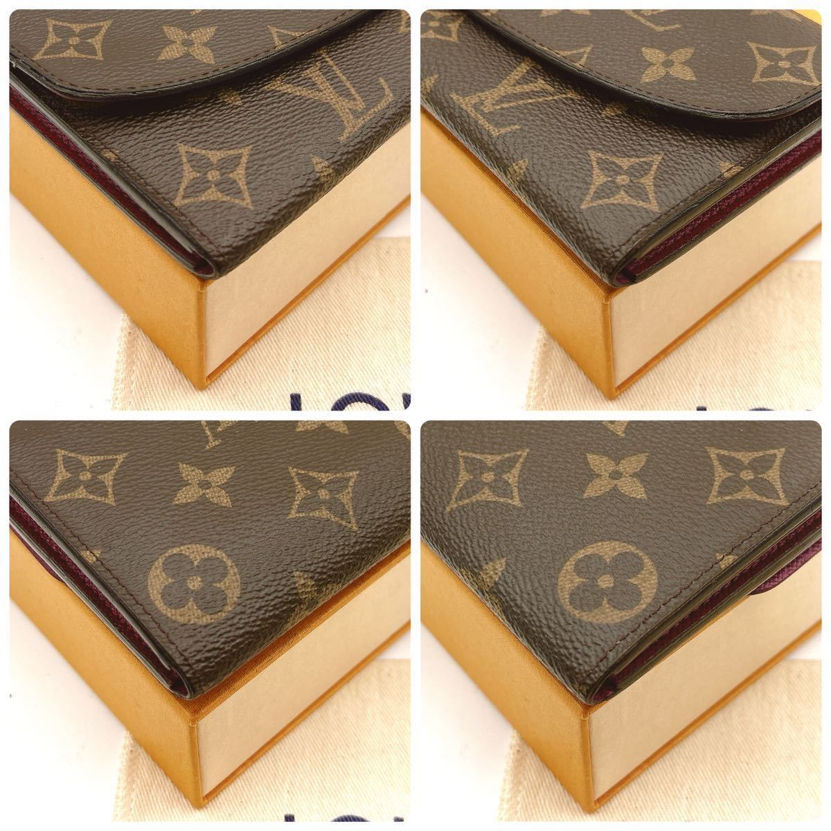 ★ほぼ極美品★【A240215】LOUIS VUITTON　ルイ ヴィトン　モノグラム　ポルトフォイユ エミリー ルージュ二つ折り 長財布 M60697/SN4136_画像9