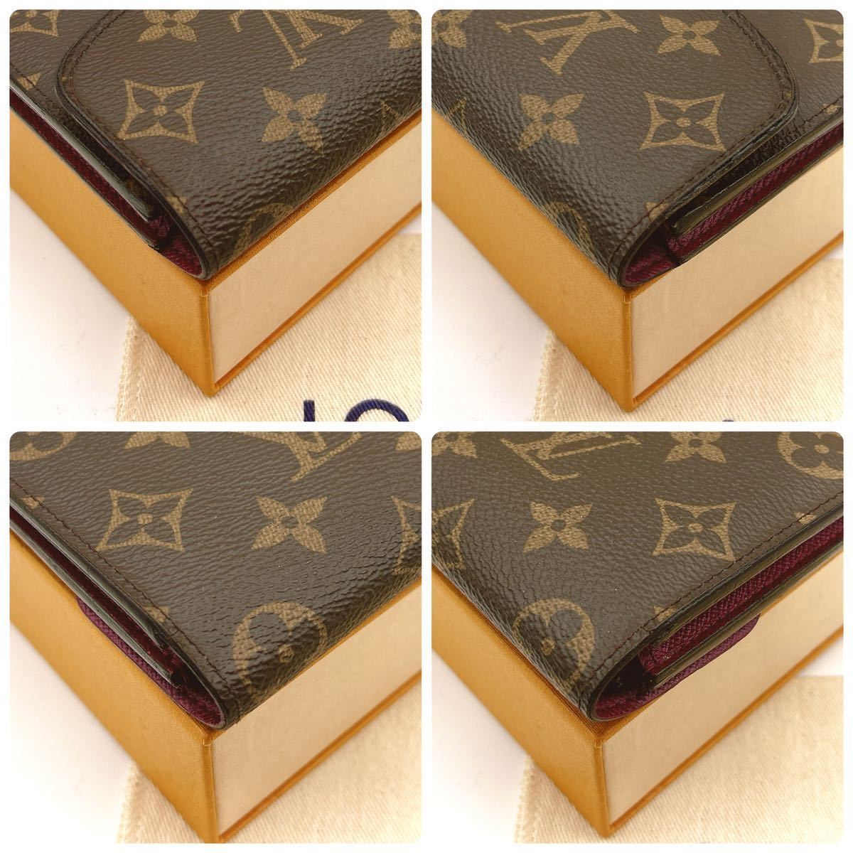 ★ほぼ極美品★【A240215】LOUIS VUITTON　ルイ ヴィトン　モノグラム　ポルトフォイユ エミリー ルージュ二つ折り 長財布 M60697/SN4136_画像10