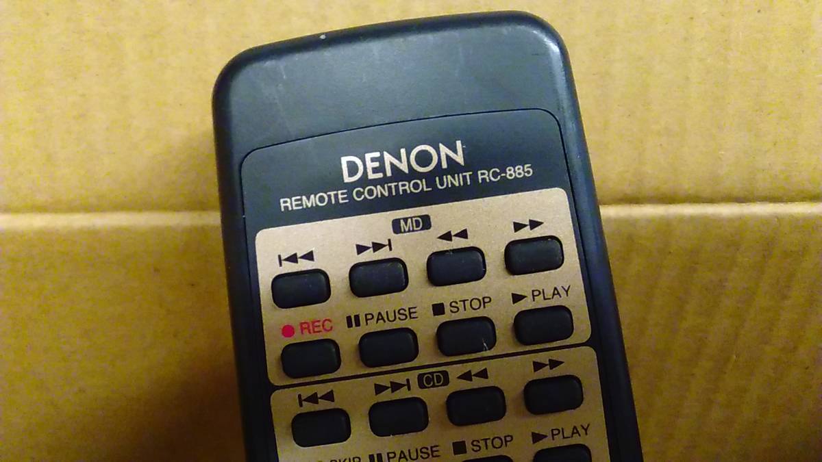 DENON RC-885 コンポリモコン 動作OK 中古 ジャンク MD,CD,TUNER,AMP,DECK リモートコントローラー REMOTE CONTROL UNIT_画像2