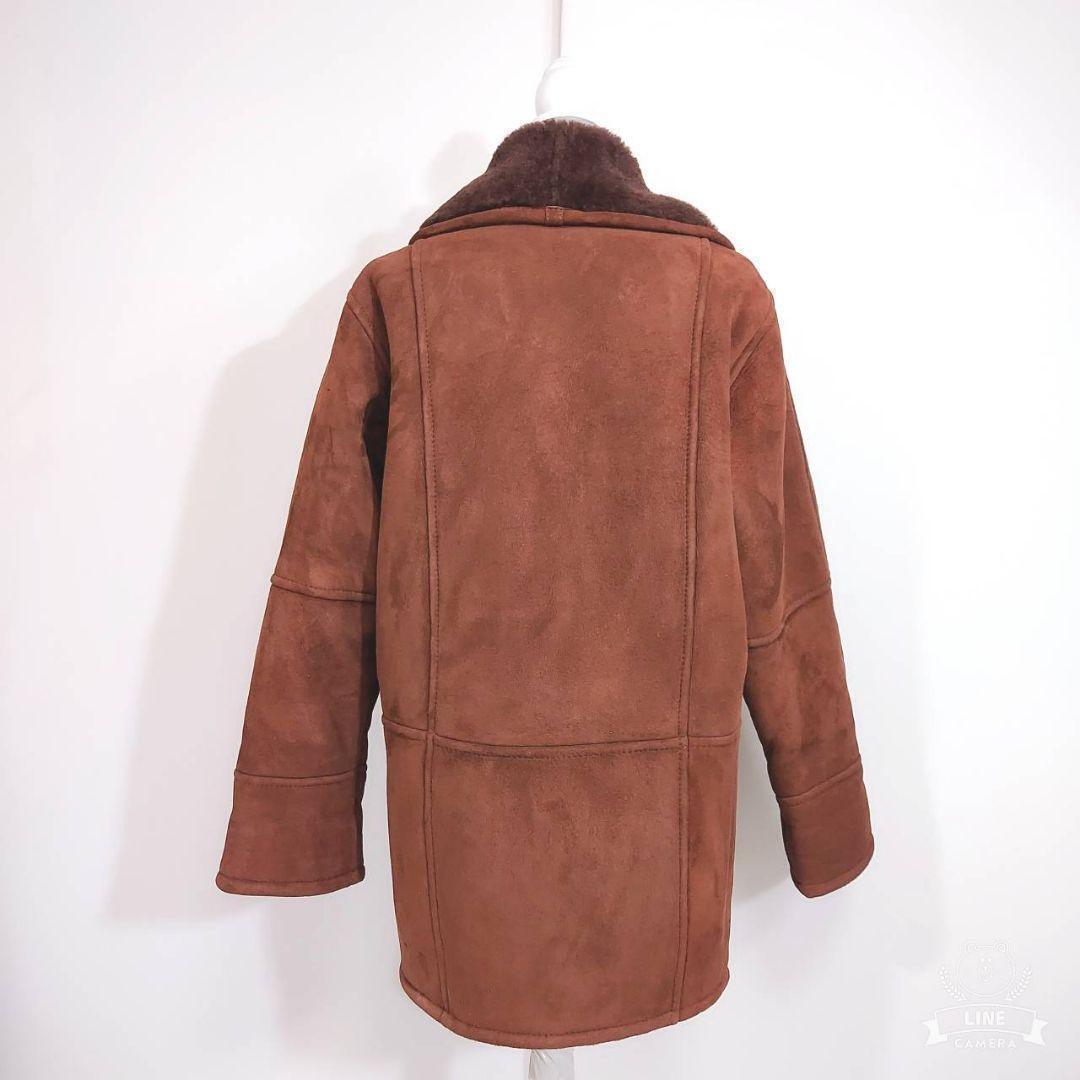 本革・リアルムートン ハーフ丈コート 茶色ブラウン Missy Bug 本革・リアルムートン ハーフ丈コート 茶色ブラウン Missy Bug