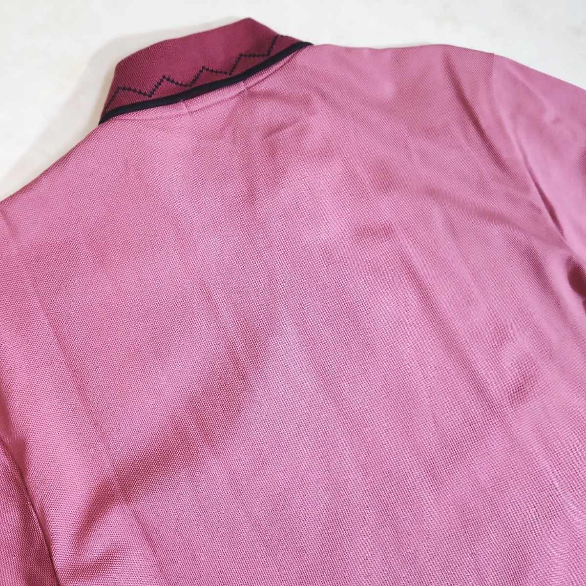 未使用品 レナウン SIMPLE LIFE 半袖ポロシャツ 赤紫っぽいピンク Lサイズ 胸ポケット 刺繍 82917_画像9