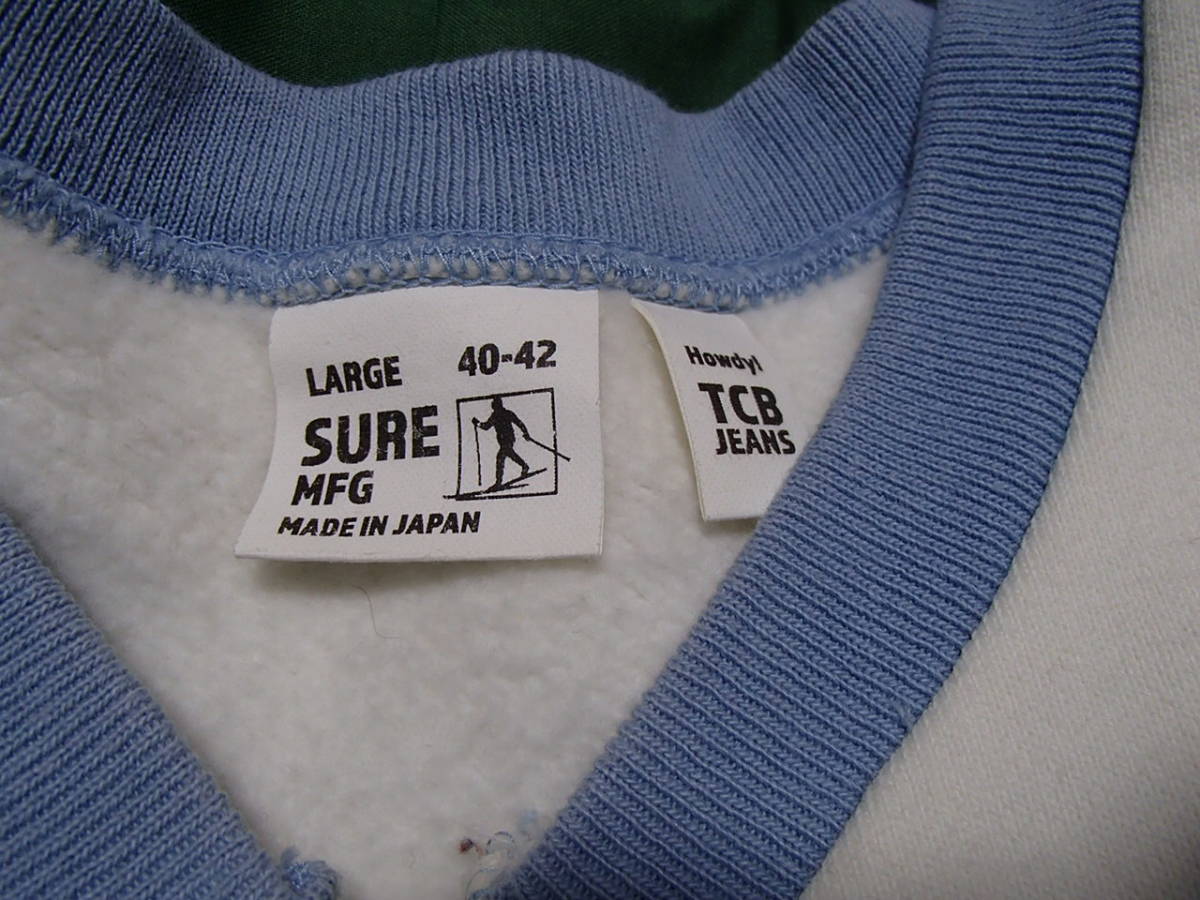 『TCB Jean /  Howdy!TCB Sure’s Snow Zip sweat shirt s サイズ：L Blue おまけ付き』の画像2