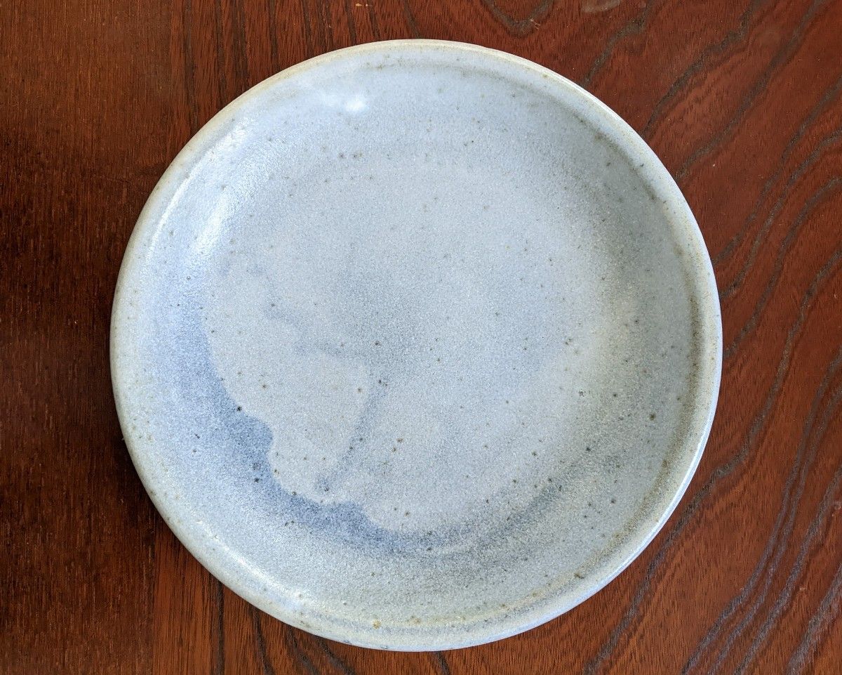 益子焼　手作り　八寸皿　盛り皿　器　メイン皿　和食器　陶器　ブルー　グレー　未使用品