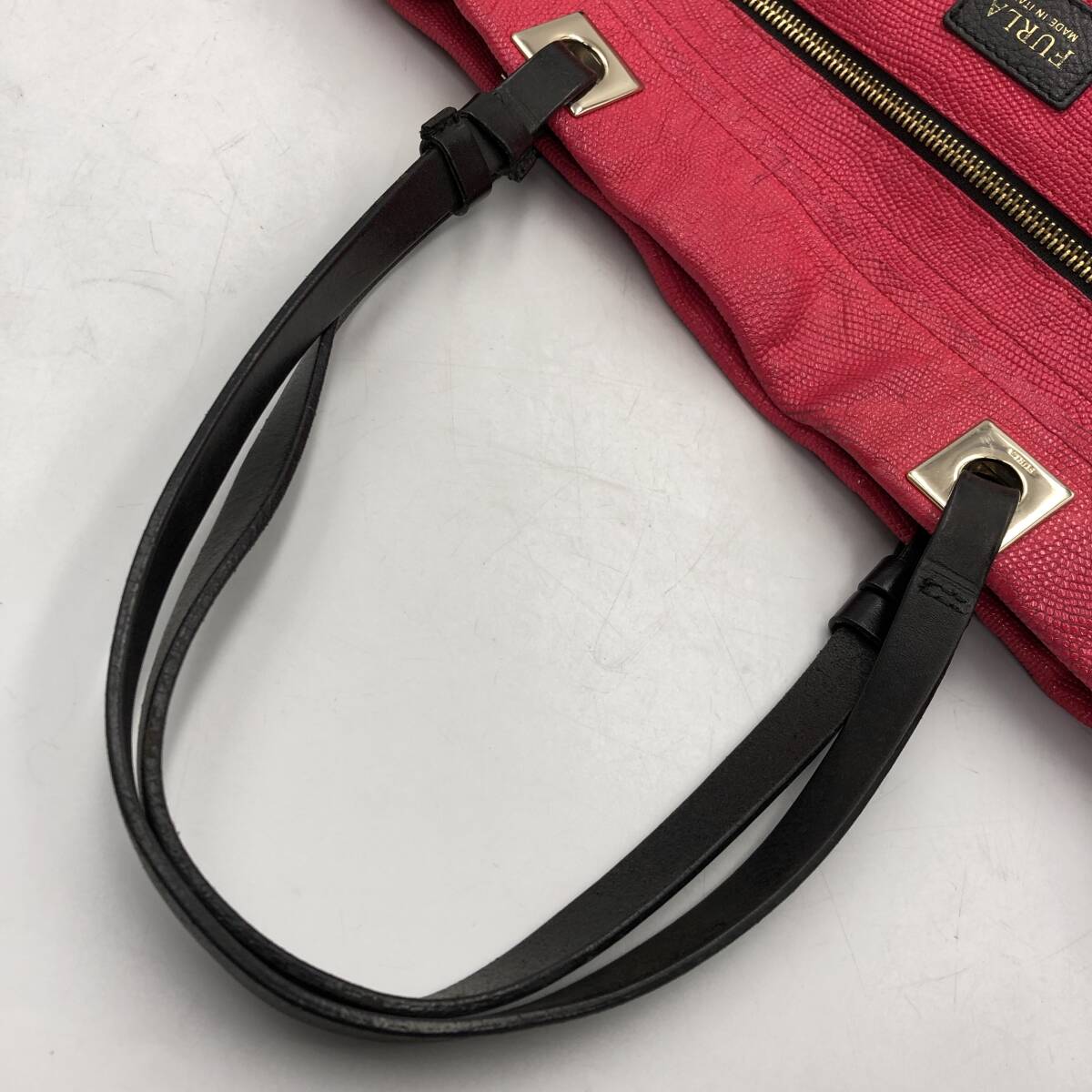 FURLA】トートバッグ ショルダーバッグ スエード レザー 型押し FURLA】トートバッグ ショルダーバッグ スエード レザー 型押し