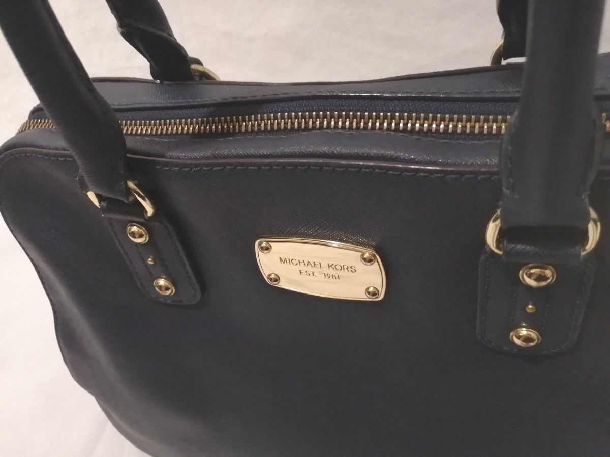 MICHAEL KORS マイケルコース  レザー バッグ  ネイビー ハンドバッグ