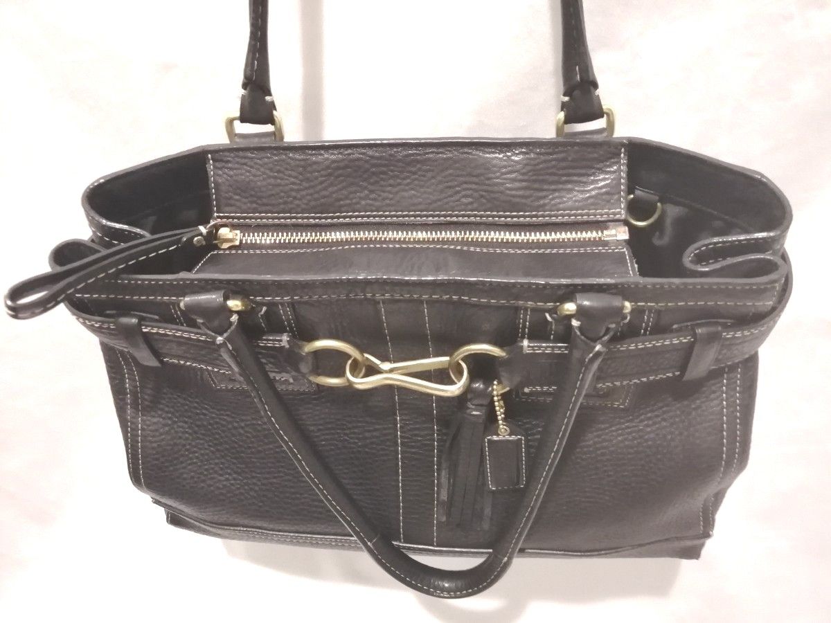 COACH コーチレザー バッグ ブラック 難あり美品|Yahoo!フリマ COACH コーチレザー バッグ ブラック 難あり美品|Yahoo!フリマ