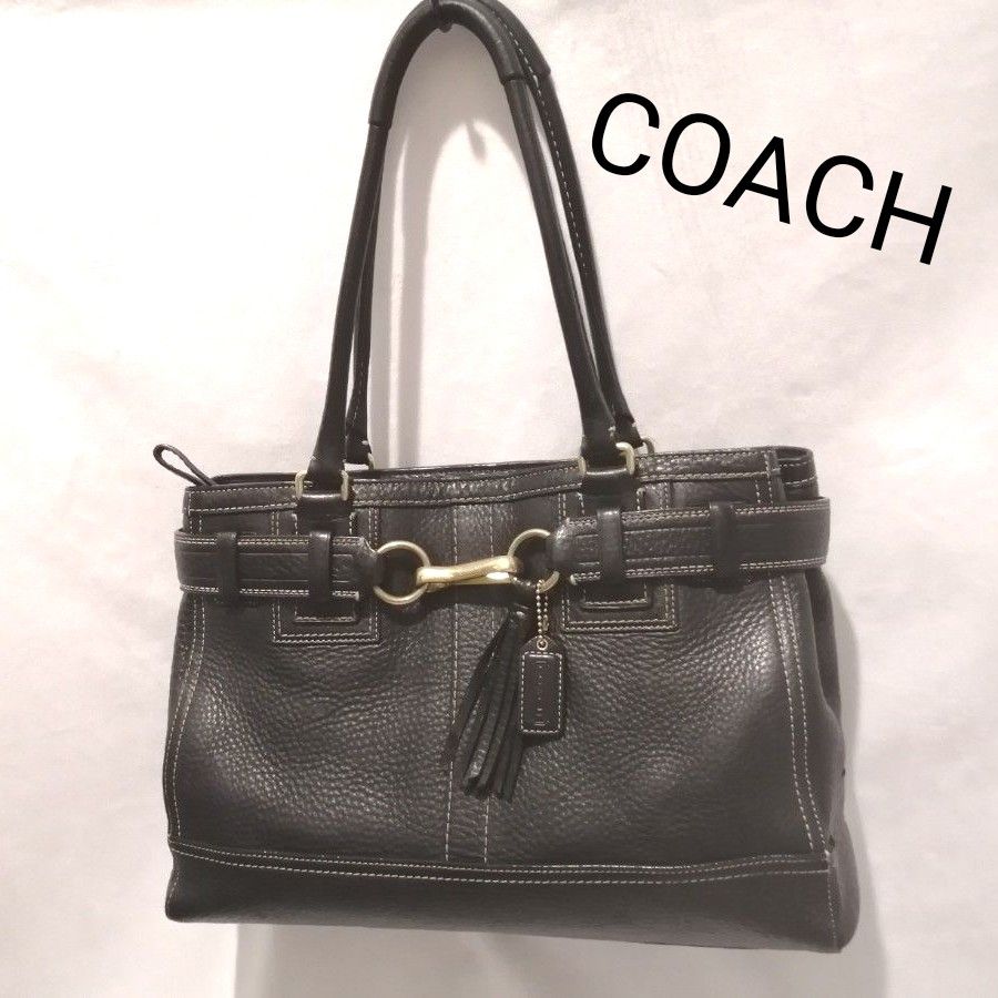 COACH コーチレザー バッグ ブラック 難あり美品|Yahoo!フリマ COACH コーチレザー バッグ ブラック 難あり美品|Yahoo!フリマ