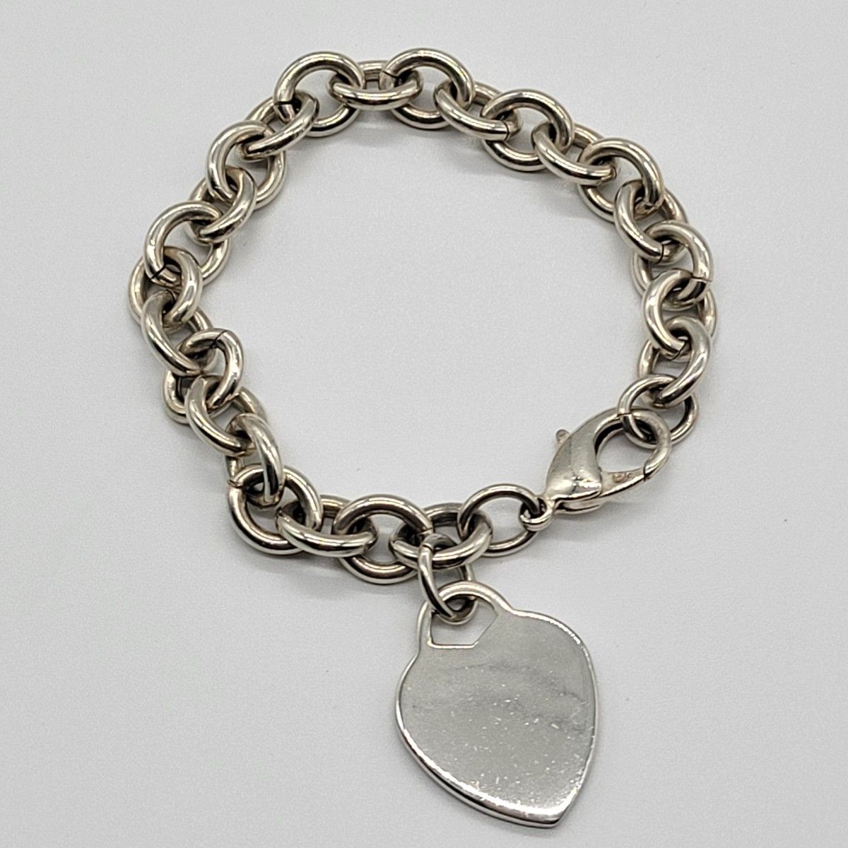 ティファニー ハートタグ ブレスレット ドーナツチェーン シルバー925 ティファニー(Tiffany & Co.) AG925 ハート タグ ダブルチェーン