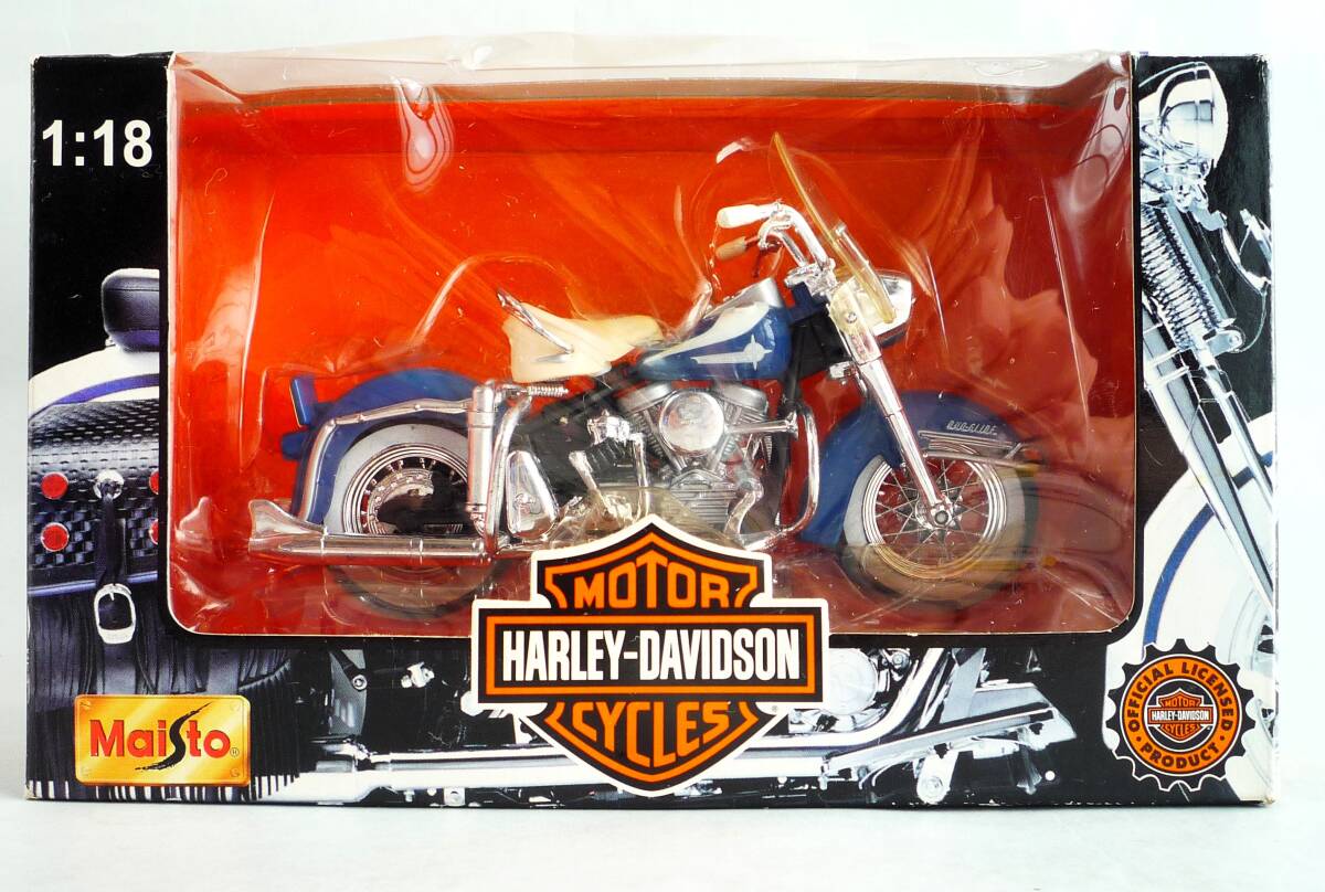 ★☆【定形外OK】Maisto マイスト 1/18 HARLEY DAVIDSON 1962 FLH Duo Glide 中古品【同梱可】[GB09A31]☆★_画像1