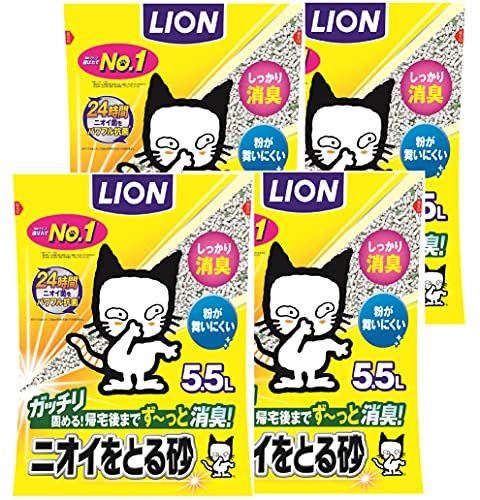 ライオン (LION) ニオイをとる砂 猫砂 5.5Lx4袋 (ケース販売)_画像1