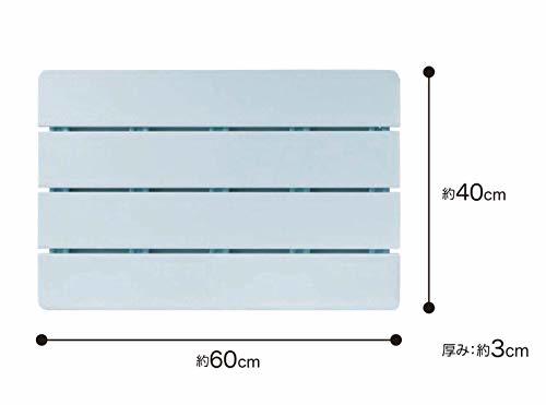 オーエ すのこ ブルー 約縦40×横60×高さ3cm 風呂 ヘルシースノコ ミニ 抗菌 防カビ 裏面滑り止め付き 日本製_画像3