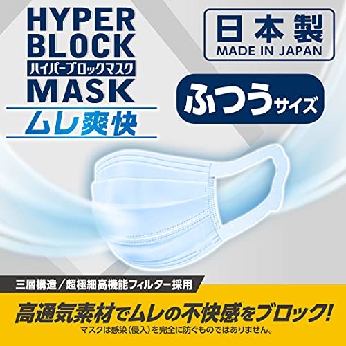 (日本製 不織布) エリエール ハイパーブロックマスク ムレ爽快 白 ふつうサイズ 50枚 タップリッチ_画像3