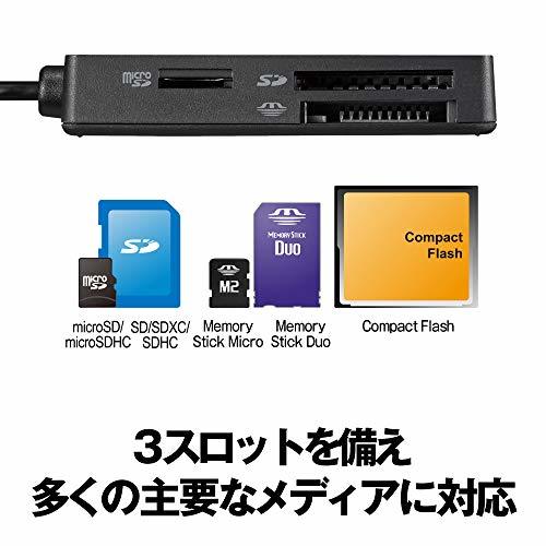 BUFFALO USB3.0 マルチカードリーダー スタンダードモデル ブラック BSCR108U3BK_画像3