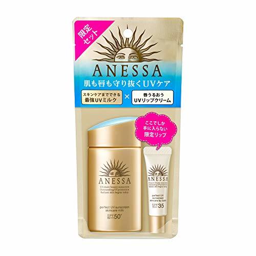 ANESSA(anesa)anesa Perfect UV уход за кожей молоко (60mL) солнцезащитное средство +..... ограничение UV крем для губ (5g)se