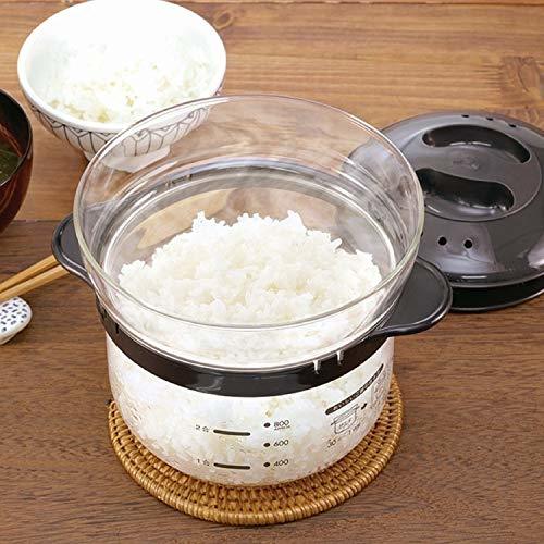 HARIO( HARIO ) стекло. плита рис котел 1~2. микроволновая печь для черный 1~2. для сделано в Японии XRCN-2-B