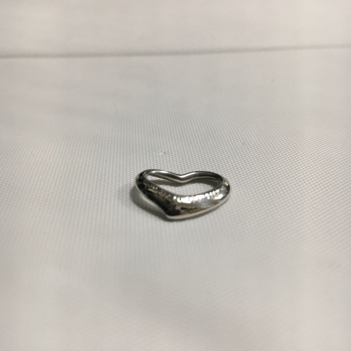 極美品 Tiffany & Co. PERETTI STERLING オープンハート ティファニー ペンダントトップ ネックレス 保存袋 アクセサリー_画像3