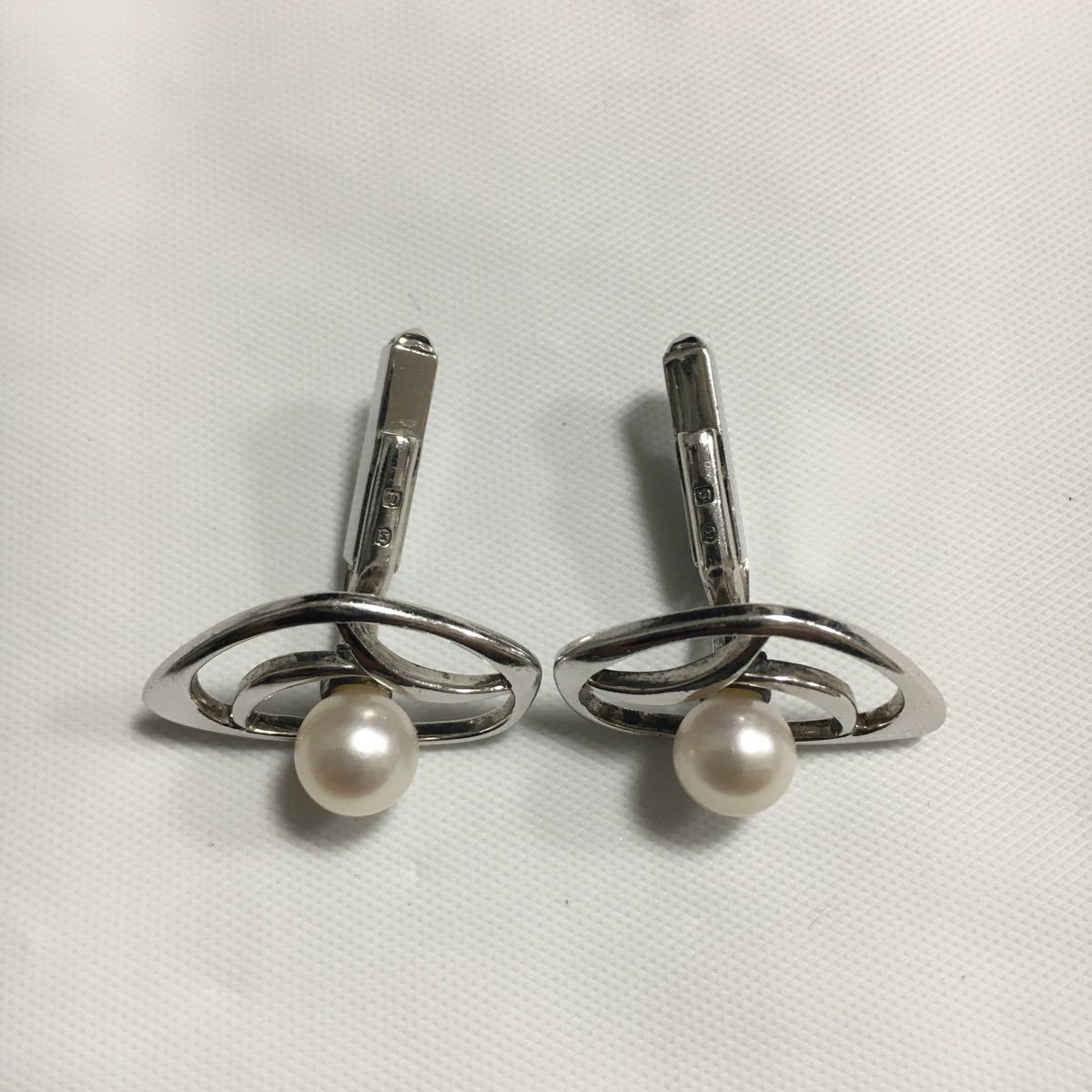 手入れ済み 希少 レア MIKIMOTO ミキモトパール カフス シルバー アクセサリー_画像10